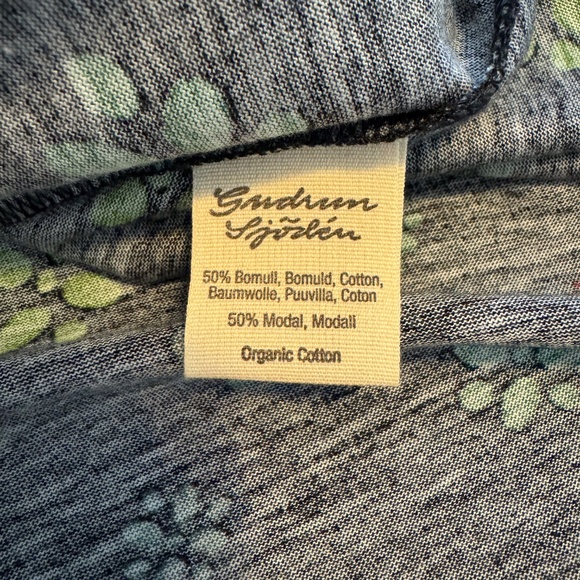 New Gudrun Sjödén Floral Flair Top – Size S, Organic Cotton/Modal Blend - Picture 5 of 6